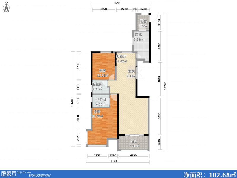 包頭裝修方案包頭萬達(dá)廣場116㎡