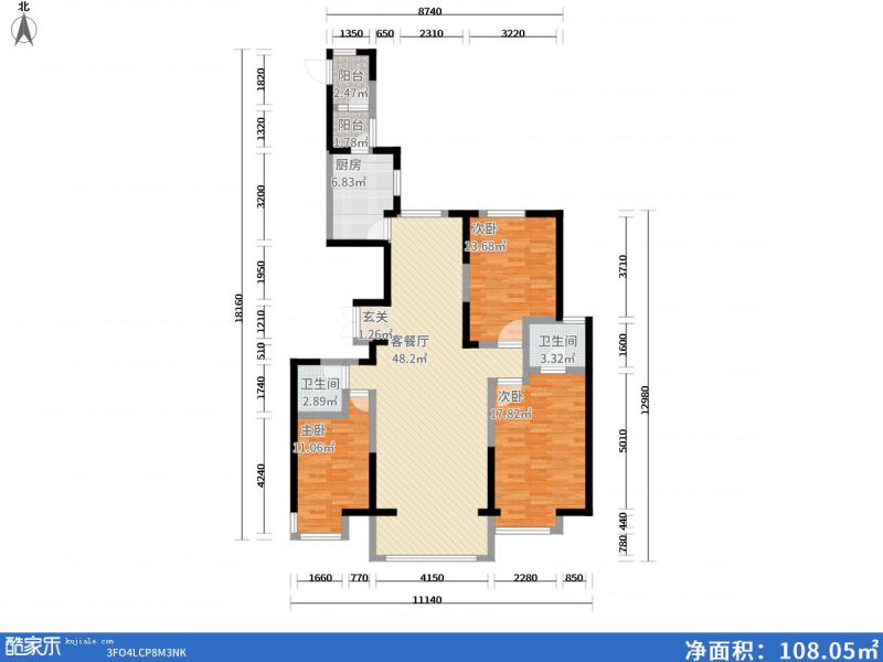 包頭裝修方案包頭萬達(dá)廣場156㎡