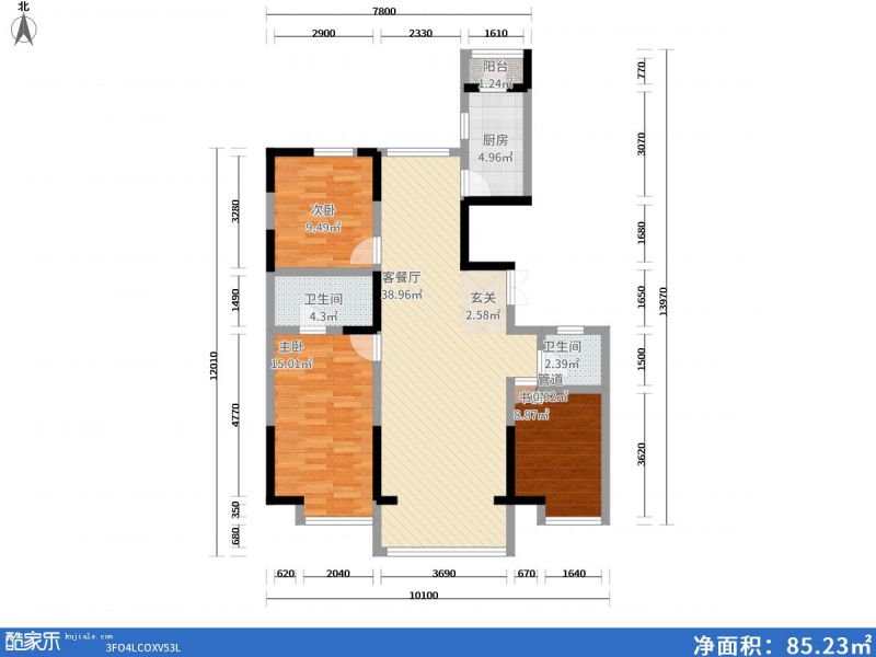 包頭裝修方案包頭萬達(dá)廣場156㎡