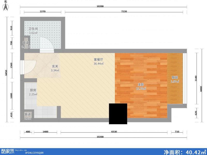 包頭裝修方案包頭萬達(dá)廣場58㎡