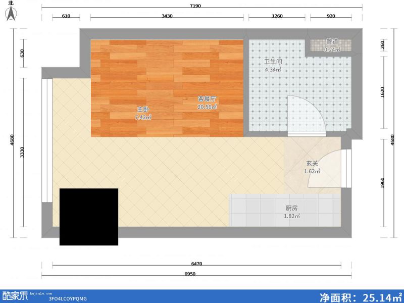 包頭裝修方案包頭萬達(dá)廣場37㎡